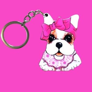 3 for $15 Adorable Dog With Bow Keychain